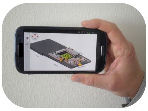 3D-Plan auf Smartphone