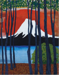Stan Cardinet, Homage to Hokusai I, 1979 Öl auf Holz, 35,7 × 28,1 cmStan Cardinet, Homage to Hokusai I, 1979 Öl auf Holz, 35,7 × 28,1 cm